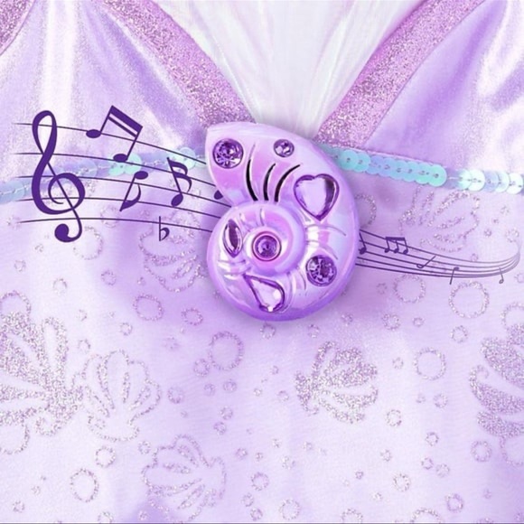 DISNEY Costume ARIEL The Little Mermaid with Sound Functioning Girls Sz. 7 / 8 - Picture 3 of 10